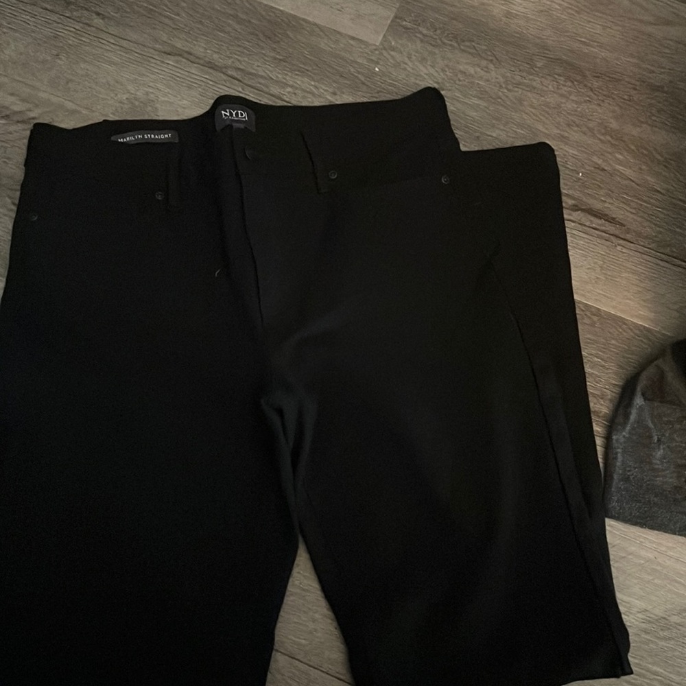 Nydy Blk Denim Marilyn Straight Jeans SZ 8